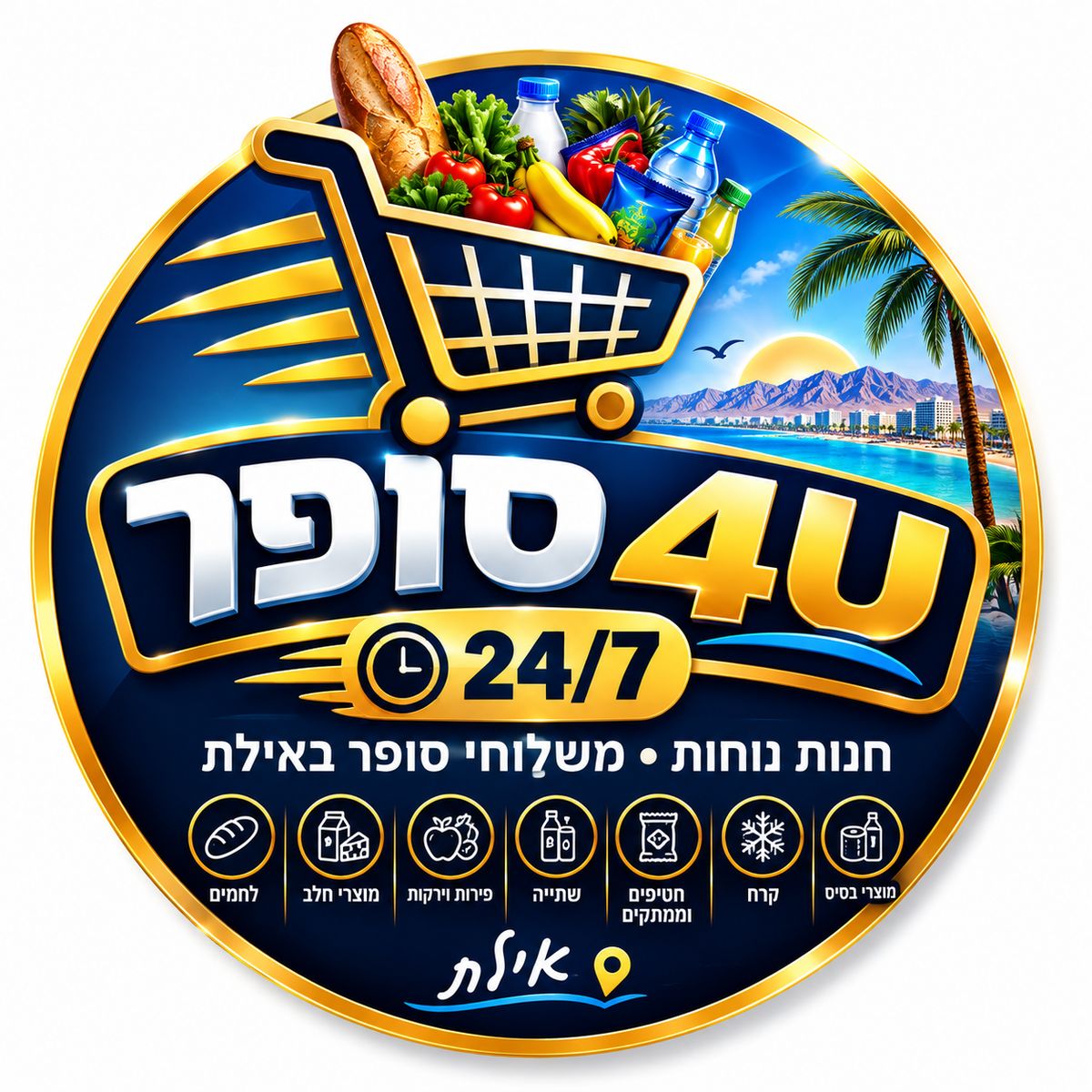 שירות המשלוחים של סופר אילת - מוצרי סופר מוכנים למשלוח בעיר אילת